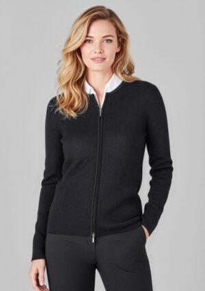 Ladies 2 Way Zippered Cardigan Ladies 2 Way Zippered Cardigan