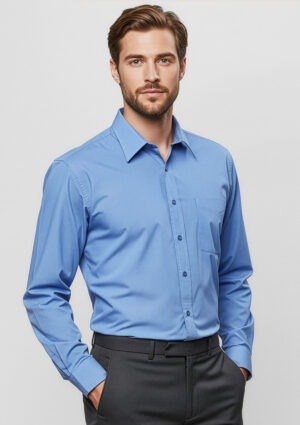 Mens Long Sleeve Micro Check Shirt Mens Long Sleeve Micro Check Shirt