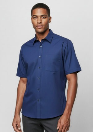 Mens Short Sleeve Micro Check Shirt Mens Short Sleeve Micro Check Shirt