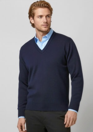 Mens V-Neck Long Sleeve Woolmix Pullover Mens V-Neck Long Sleeve Woolmix Pullover