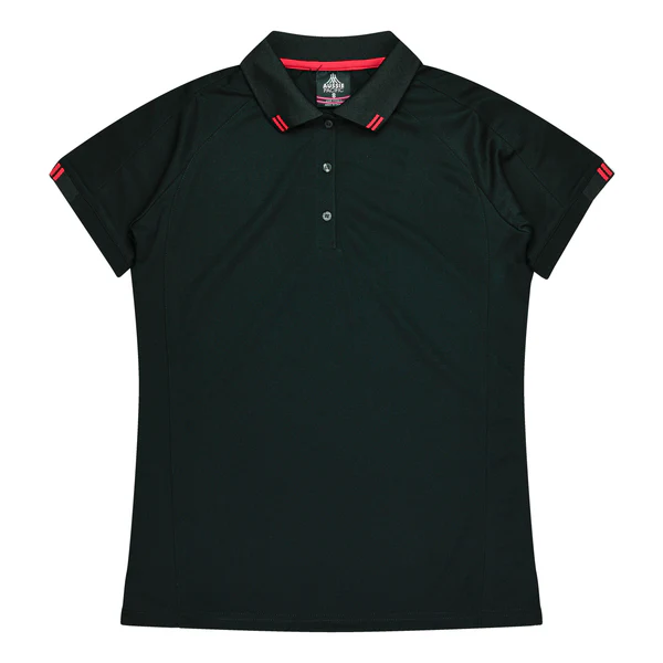Ladies Driwear Flinders Polo 2038 Black-Red