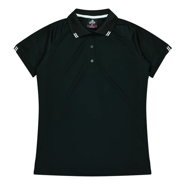Ladies Driwear Flinders Polo 2038 Black-White