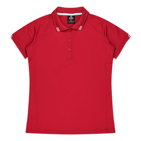 Ladies Driwear Flinders Polo 2038 Red-White