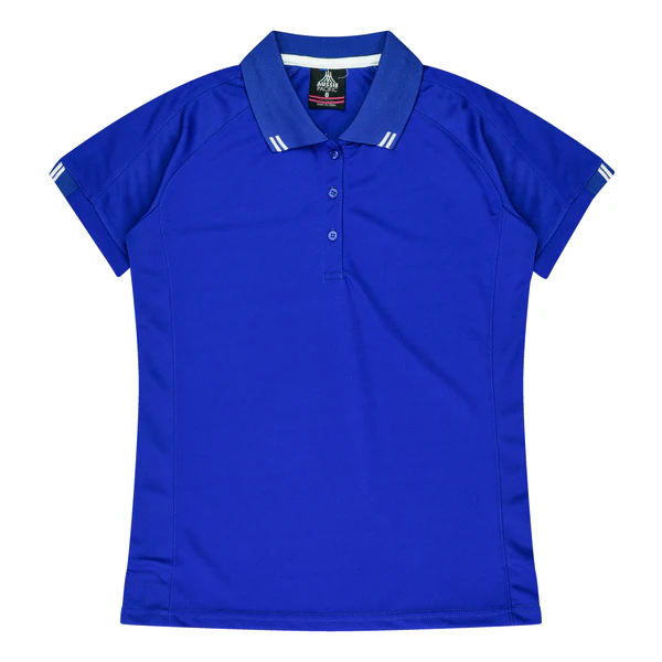 Ladies Driwear Flinders Polo 2038 Royal-White