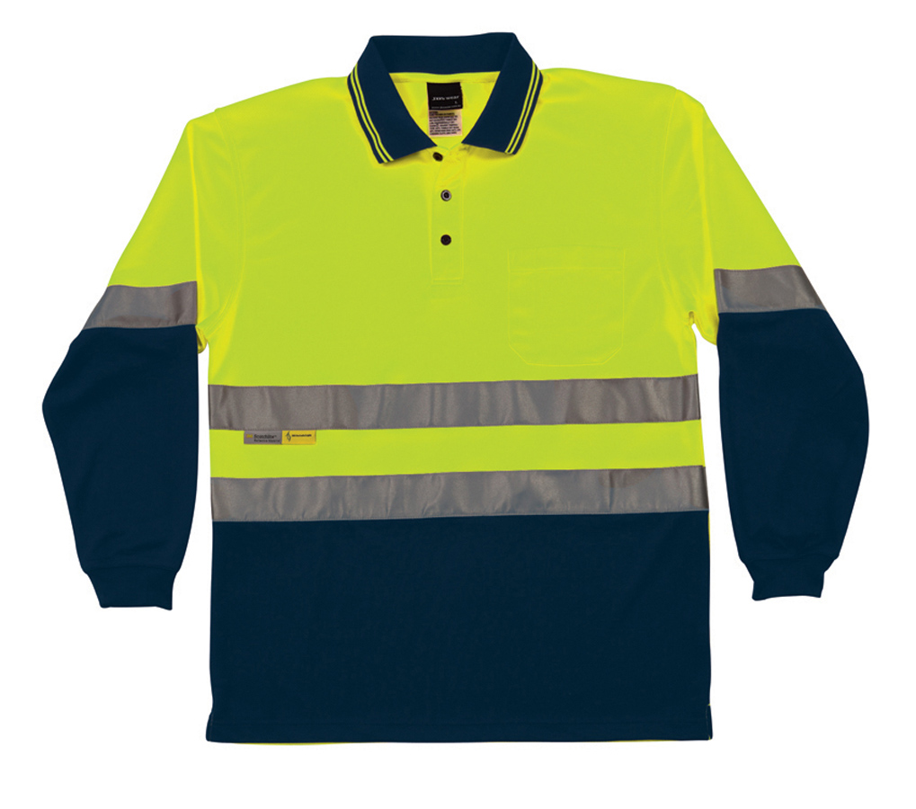 JB's Hi Vis Long Sleeve (D+N) Trad Polo