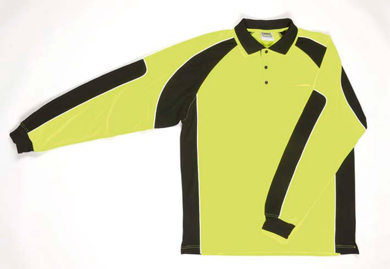Hi Vis Long Sleeve Arm Panel Polo