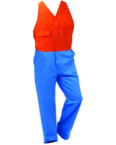 Turu Contrast 300gsm 100% Cotton Comfort Overall Elastic Shoulder Strap - Domed