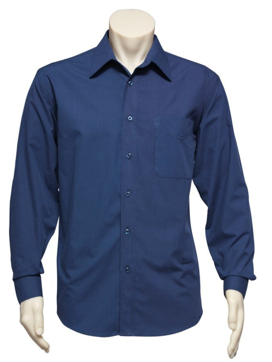 Mens Long Sleeve Micro Check Shirt