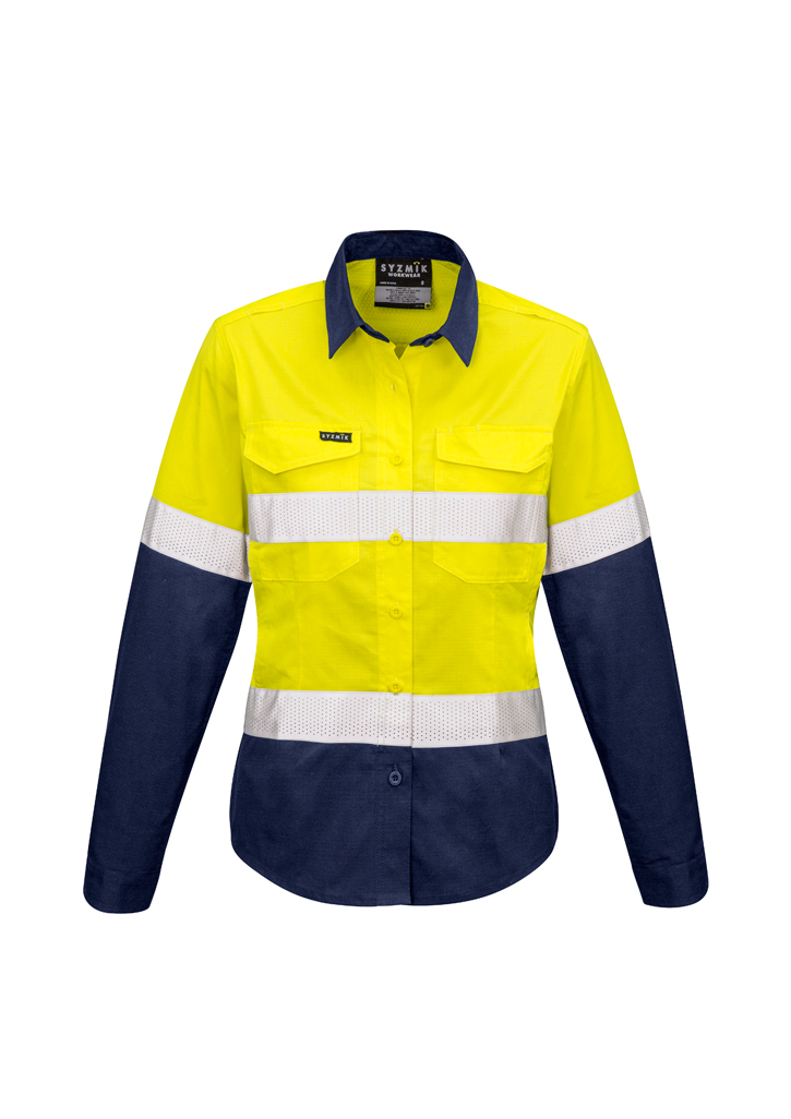 Womens Rugged Cooling Taped Day/Night Hi-vis Spliced Shirt