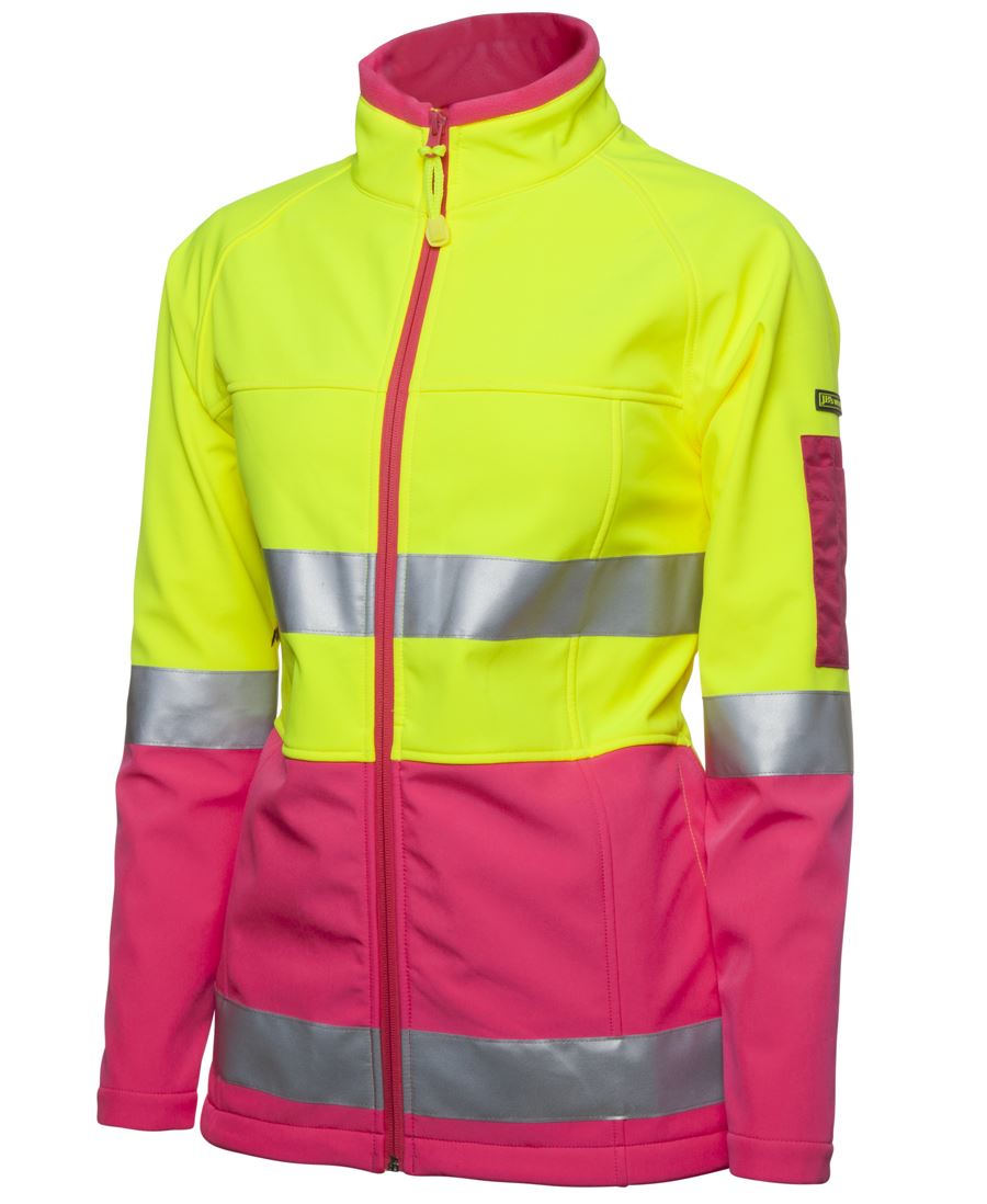 Ladies Hi Vis (D+N) Trade Softshell Jacket Ladies Hi Vis (D+N) Trade Softshell Jacket