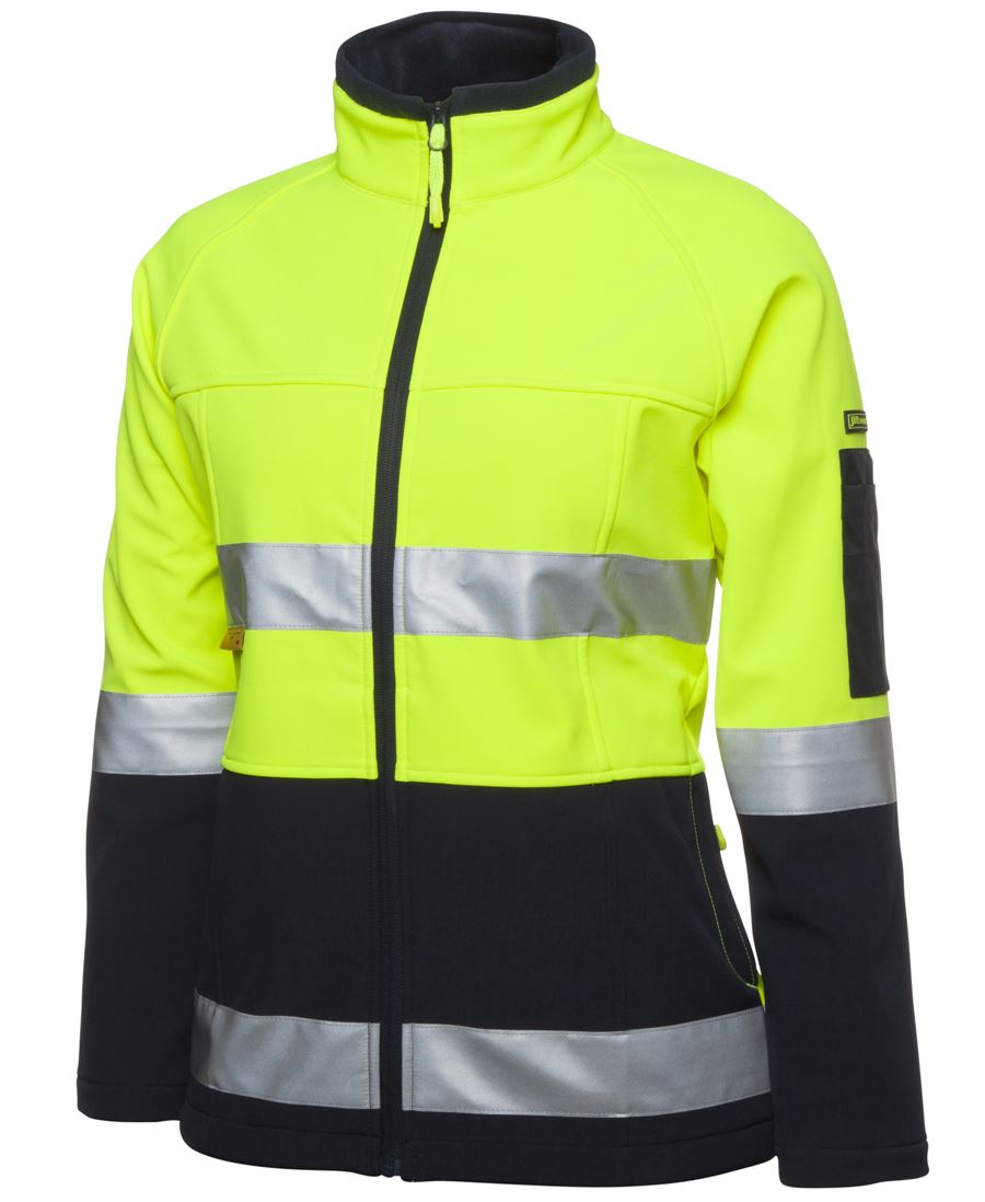 Ladies Hi Vis (D+N) Trade Softshell Jacket