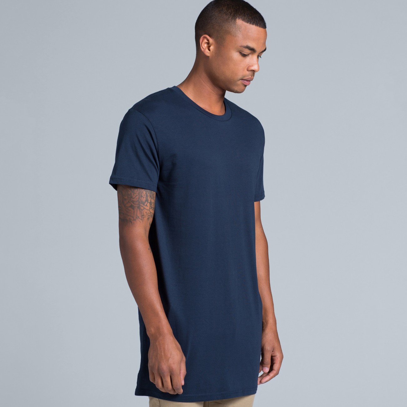 Navy AS Colour AS5013 Tall Tee longer length tee great to print or embroider