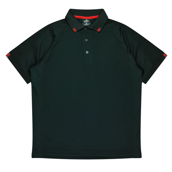 Flinders Mens Polo | AUS 1308 Black-Red