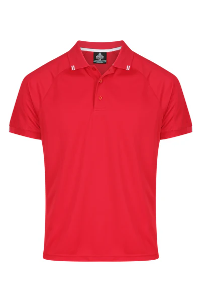 Flinders Mens Polo | AUS 1308 Red-White