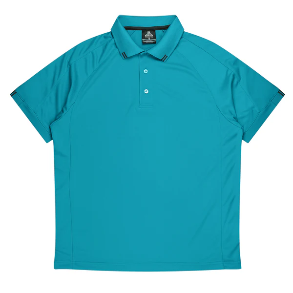 Flinders Mens Polo | AUS 1308 Teal-Black