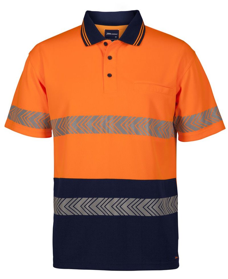 HI VIS S/S SEGMENTED TAPE POLO 6HSST