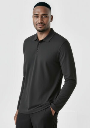 Mens Crew Long Sleeve Polo Mens Crew Long Sleeve Polo