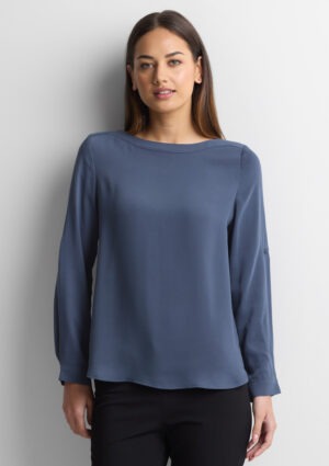 Madison Ladies LS Boatneck Blouse Madison Ladies LS Boatneck Blouse