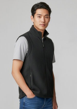 Mens Plain Micro Fleece Vest Mens Plain Micro Fleece Vest