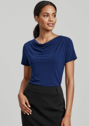 Ladies Ava Drape Knit Top Ladies Ava Drape Knit Top