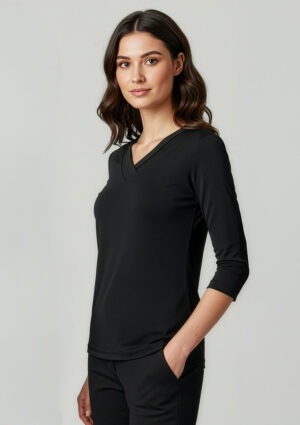 Ladies Lana 3/4 Sleeve Top Ladies Lana 3/4 Sleeve Top