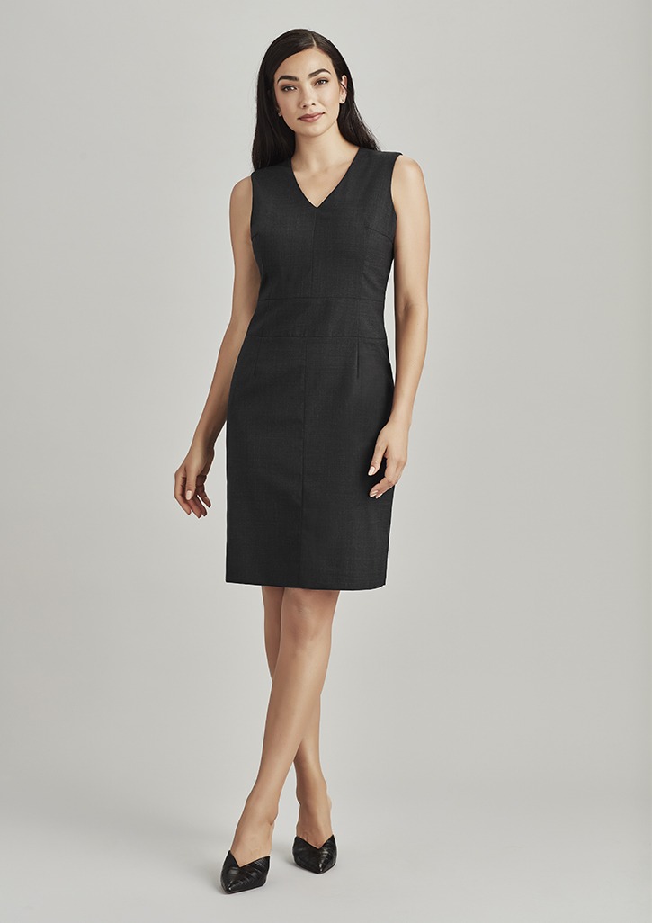 Womens Sleeveless V Neck Dress