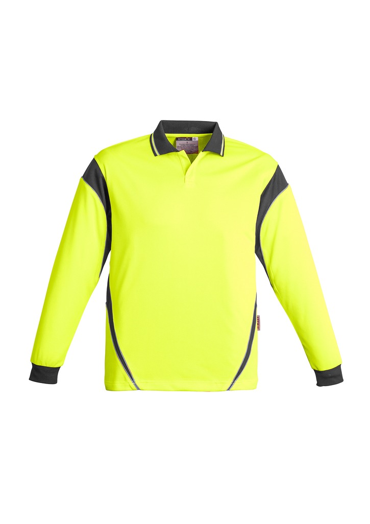 Mens Hi Vis Aztec Polo - Long Sleeve