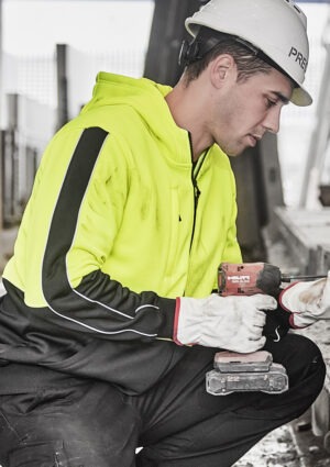 Unisex Hi Vis Full Zip Hoodie Unisex Hi Vis Full Zip Hoodie