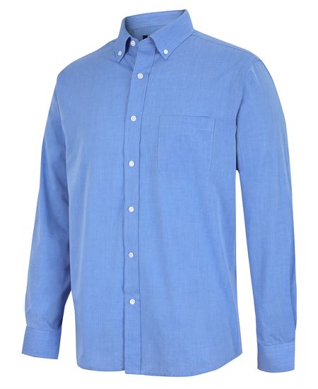 JB's  L/S FINE CHAMBRAY SHIRT  LT BLUE