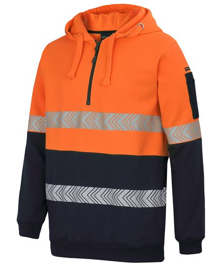 JB's HV (D+N) 1/2 ZIP SEGMENTED TAPE HOODIE