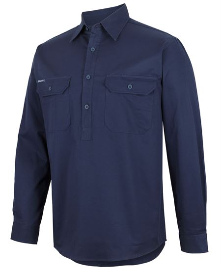 JB's CLOSE FRONT L/S 150G WORK SHIRT