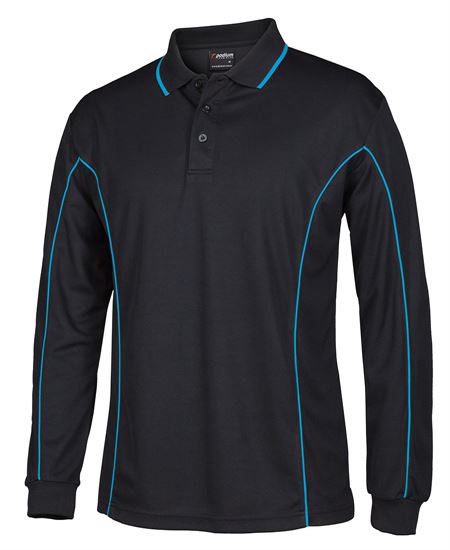 PODIUM L/S PIPING POLO