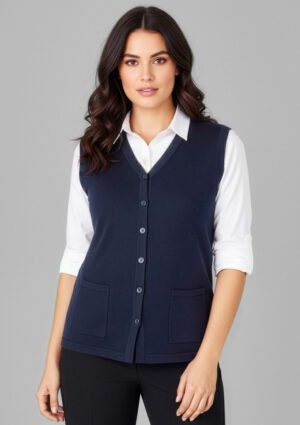 Womens Button Front Knit Vest Womens Button Front Knit Vest