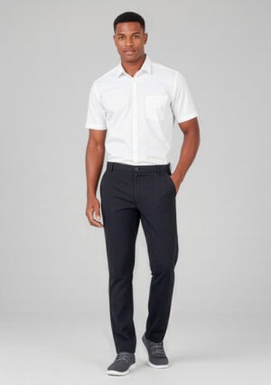 Mens Comfort Waist Flat Front Pant Mens Comfort Waist Flat Front Pant