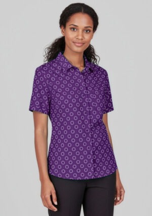 Womens Florence Daisy Print Short Sleeve Shirt Womens Florence Daisy Print Short Sleeve Shirt