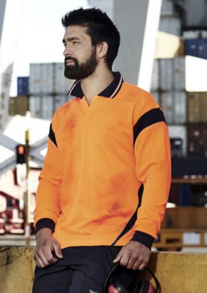 Mens Hi Vis Aztec Polo - Long Sleeve Mens Hi Vis Aztec Polo - Long Sleeve