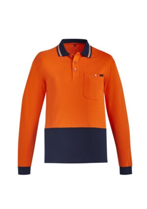 Mens Hi Vis Cotton L/S Polo Mens Hi Vis Cotton L/S Polo