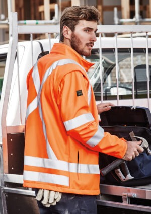 Unisex Hi Vis 2 in 1 X Back Soft Shell Jacket Unisex Hi Vis 2 in 1 X Back Soft Shell Jacket