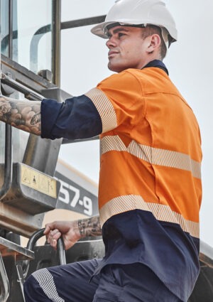 Mens Rugged Cooling Hi Vis Segmented Tape L/S Shirt Mens Rugged Cooling Hi Vis Segmented Tape L/S Shirt