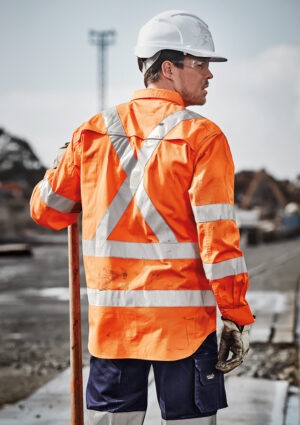 Mens Hi Vis X Back Taped Shirt Mens Hi Vis X Back Taped Shirt