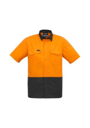 Mens Rugged Cooling Hi Vis Spliced S/S Shirt Mens Rugged Cooling Hi Vis Spliced S/S Shirt