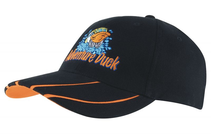 Brushed Heavy Cotton Cap with Hi-Vis Laminated Two-Tone Peak