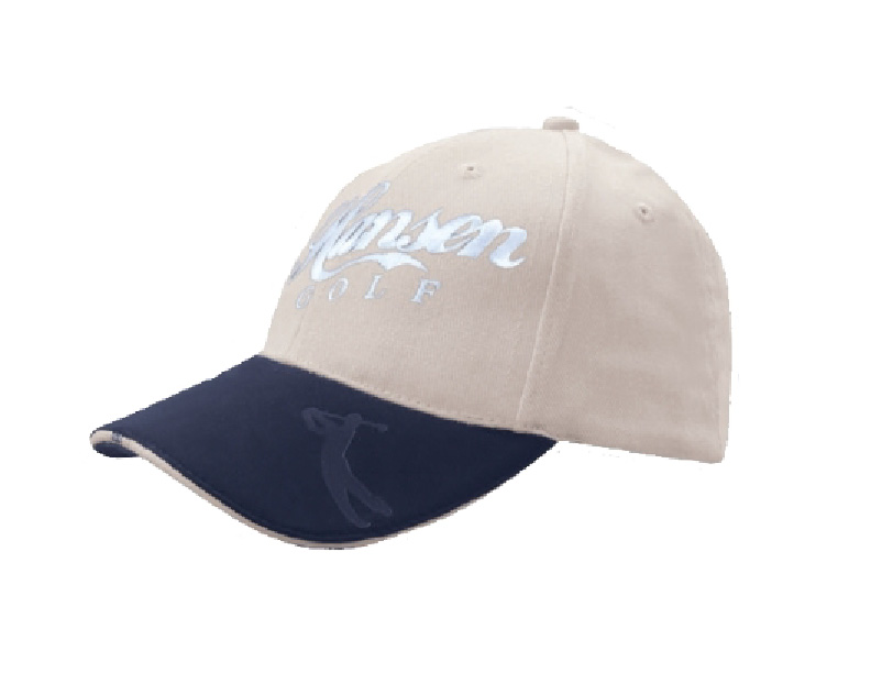 Brushed Heavy Cotton Cap with Embossed Pu Peak