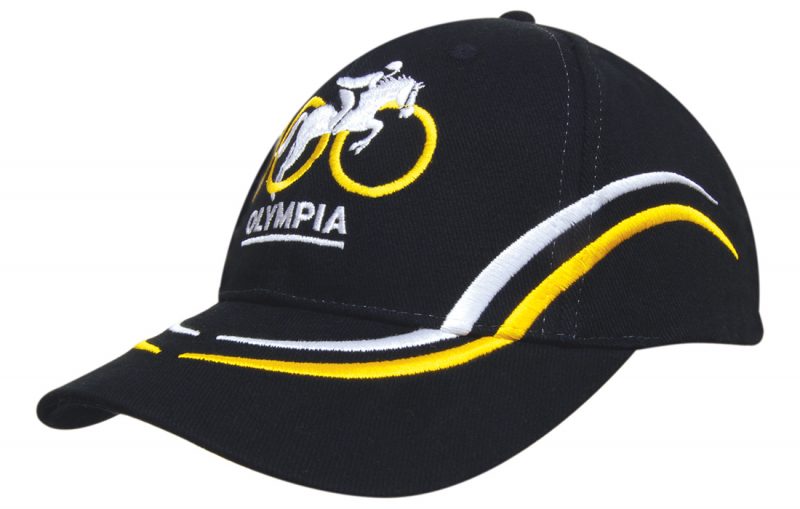 Brushed Heavy Cotton Cap with Curved Embroidery on Crown and Peak