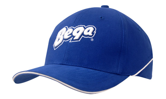 Brushed Heavy Cotton Cap with Crown Piping and Sandwich