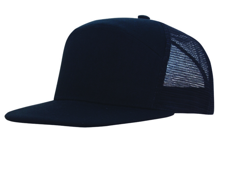 American Twill A Frame Cap with Mesh Back - Image 4