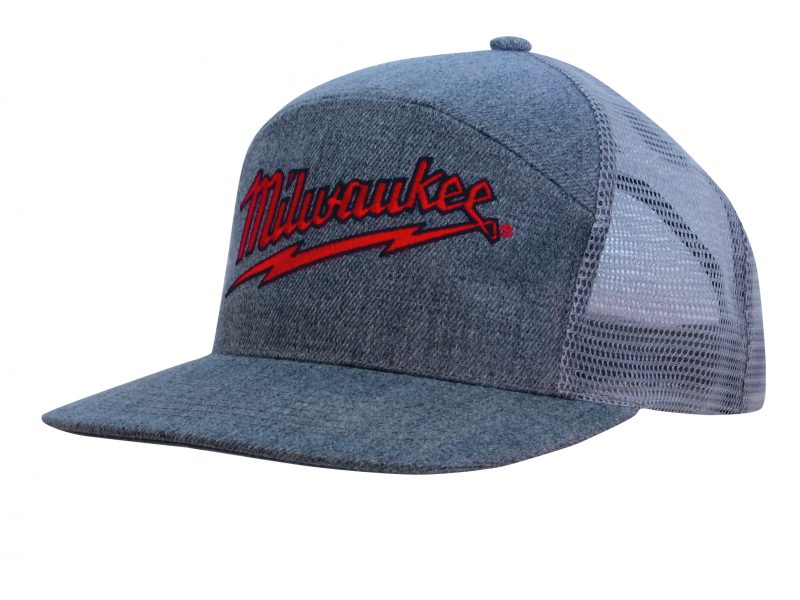 Grey Marle Flannel Cap with Mesh Back