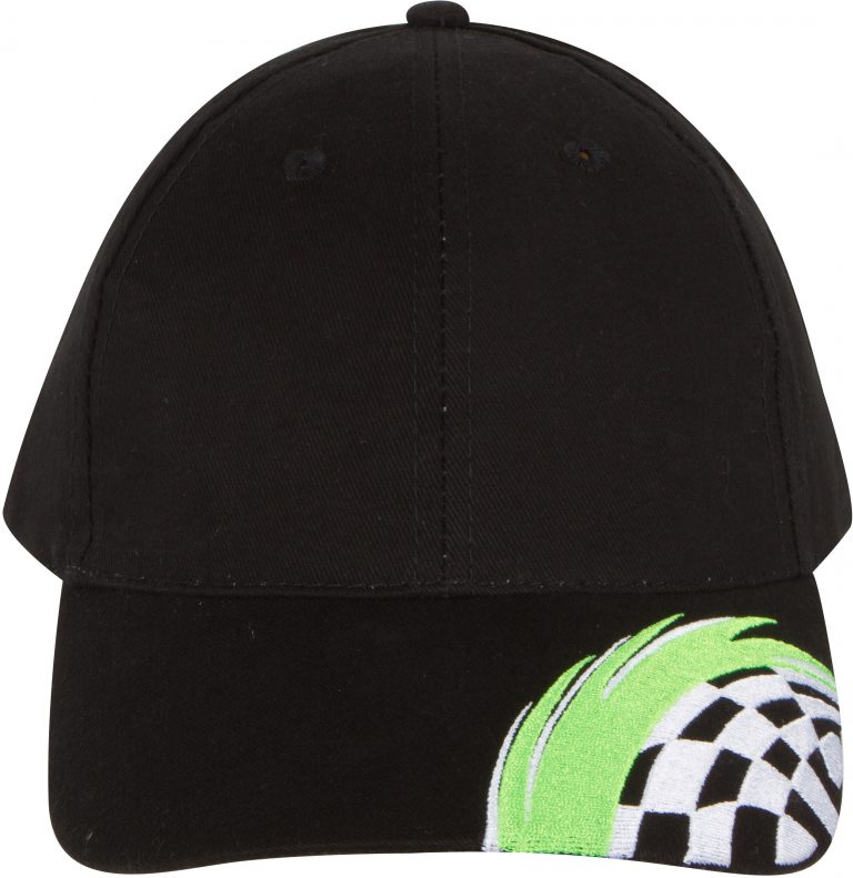 Brushed Cotton Cap with Swoosh & Check Embroidery - Image 3