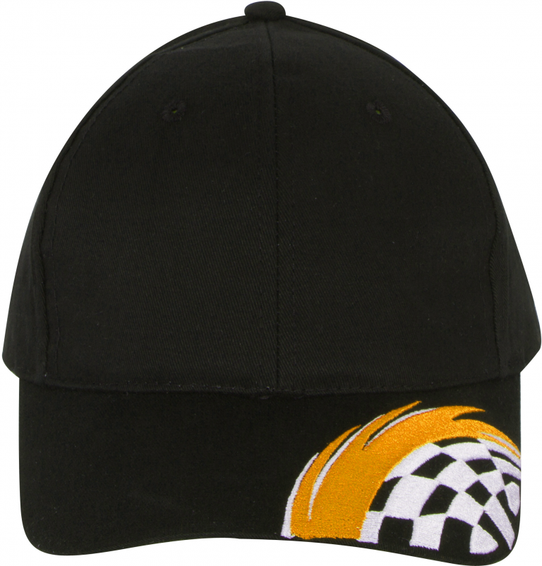 Brushed Cotton Cap with Swoosh & Check Embroidery - Image 4