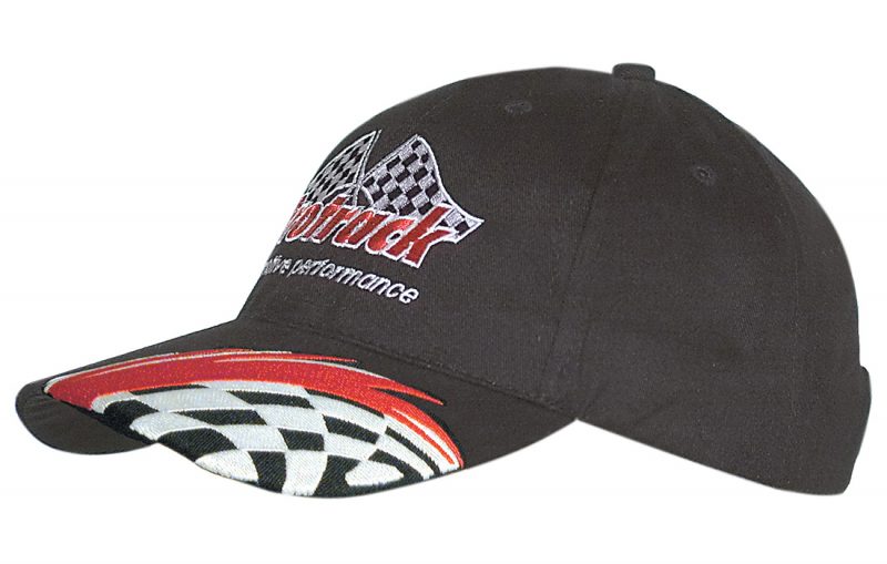 Brushed Cotton Cap with Swoosh & Check Embroidery